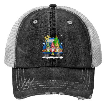 Discover Christmas Truck Cute Gnomes Trucker Hats