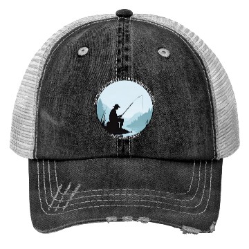 Discover Angler Fishing Fish Fisherman Trucker Hats