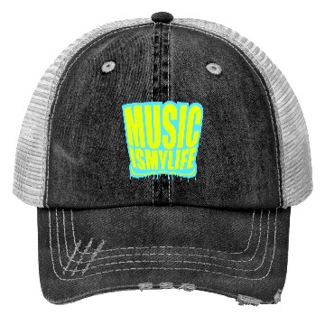 Discover Music is my Life Love Saying Graffiti Spray Drops Trucker Hats