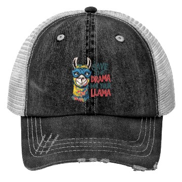 Discover Save The Drama For Your Llama Trucker Hats