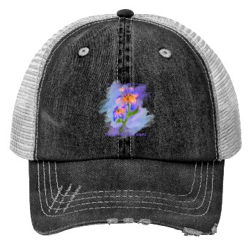 Discover My Midnight Flower Trucker Hats