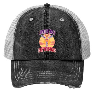 Discover Giraffe Long Necks, Big Dreams Trucker Hats