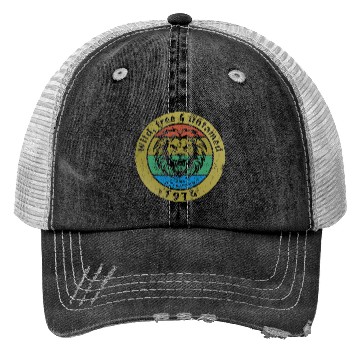 Discover 50th birthday Wild, free & untamed since 12/1974 Trucker Hats