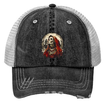 Discover Santa Muerte Saint Death Mexican Sugar Skull Trucker Hats