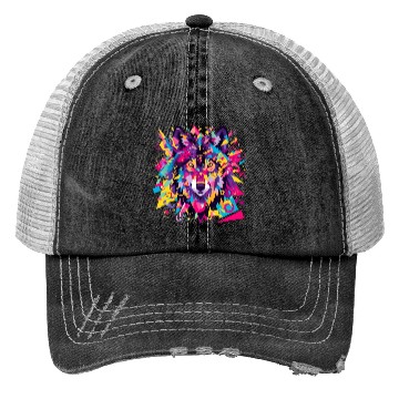 Discover Majestic Pop Art Alpha Wolf - Vibrant Cool Trucker Hats