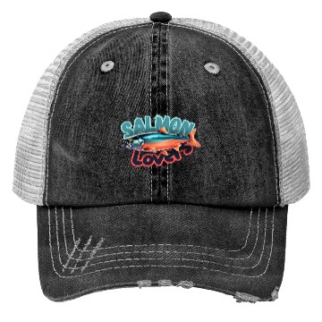Discover Salmon Lovers 3d Illustration Trucker Hats
