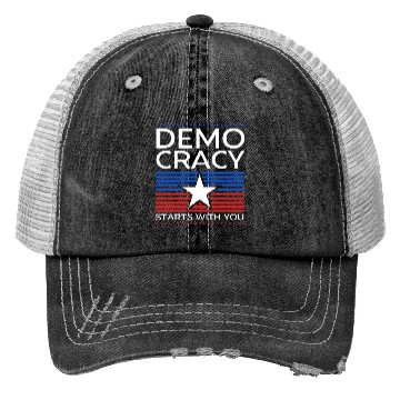 Discover Democracy Starts with You - Election - Vote Trucker Hats