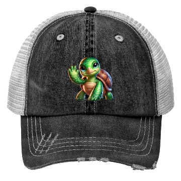 Discover Adorable Waving Turtle Trucker Hats