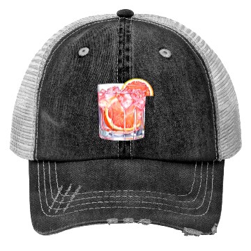 Discover Grapefruit Citrus Cocktail Trucker Hats