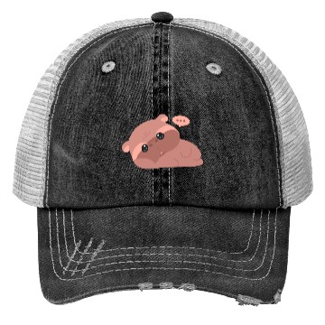 Discover Tired Pygmy Hippo Trucker Hats