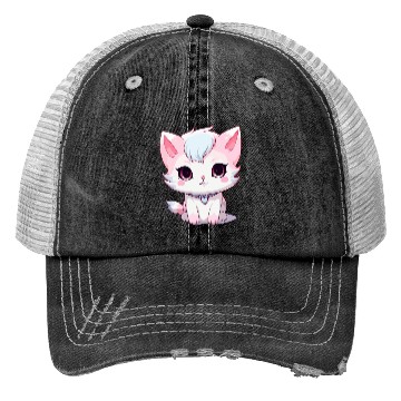 Discover Anime kawaii kitty, cute cat and neko Trucker Hats