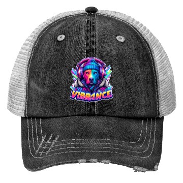 Discover Neon Vibes Pit Bull Trucker Hats