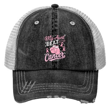 Discover My Aunt Beat Cancer Breast Cancer Awareness Trucker Hats