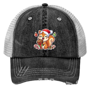 Discover Nutty Christmas Squirrel Trucker Hats