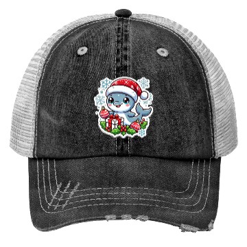 Discover Holiday Dolphin Splash Trucker Hats