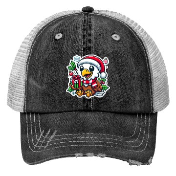 Discover Eagle's Christmas Flight Trucker Hats