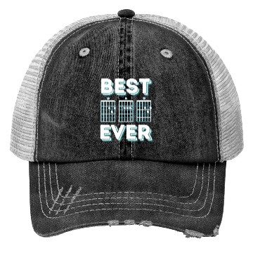 Discover Best Dad Ever Guitar Notes Trucker Hats