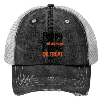 Discover Happy Halloween Trick Or Treat Trucker Hats