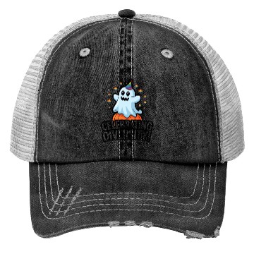 Discover Whimsical Ghost Halloween Celebration Trucker Hats