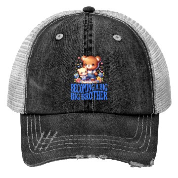 Discover Soon I'll Be A Big Brother Cute Teddy Bears Trucker Hats