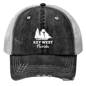 Discover KEY-WEST FLORIDA Sailing Sunshine-State West Keys Trucker Hats
