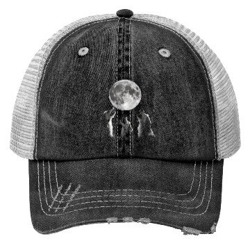 Discover Irish Wolfhound Dog Howling Moon Trucker Hats