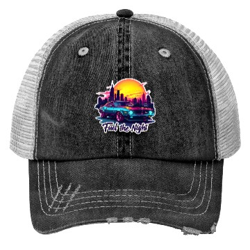 Discover Cyberpunk Muscle Car Trucker Hats