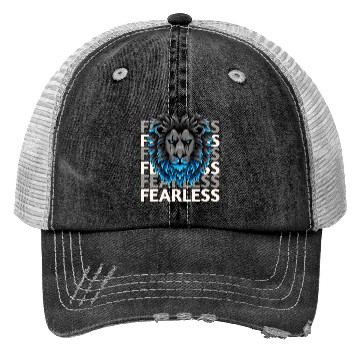 Discover fearless lion design Trucker Hats