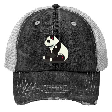 Discover Geometric Panda - Minimalist and Cute Trucker Hats