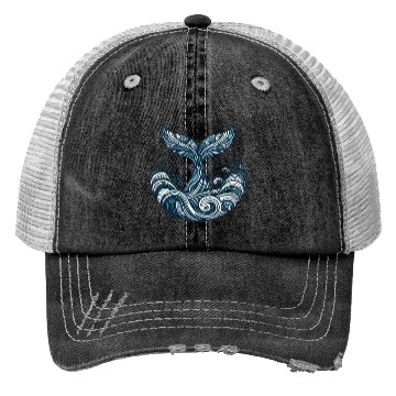 Discover Whale Tail and Waves Trucker Hats