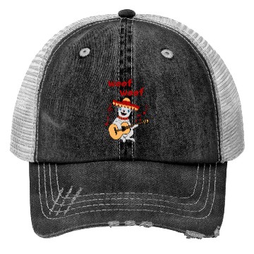 Discover Funny Chihuahua Playing a Guitar Trucker Hats