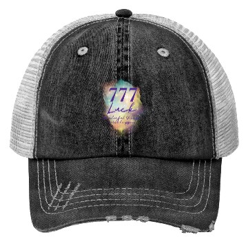 Discover Angel Numbers Luck Mindful Quote 777 Trucker Hats