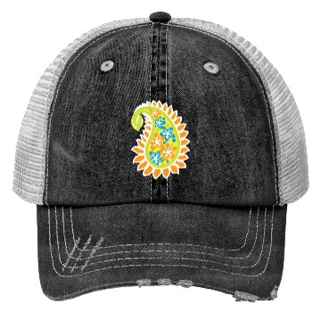 Discover Vibrant Floral Paisley Pattern Trucker Hats