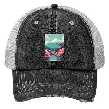 Discover Serenity Beneath Mount Fuji Trucker Hats