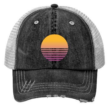 Discover Retro Sunset - 80s Vaporwave Aesthetic Trucker Hats