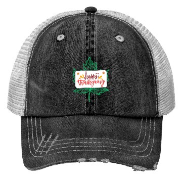 Discover Happy Thanksgiving Leaf Trucker Hats