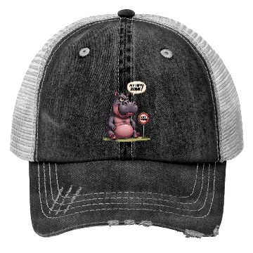 Discover Grumpy? No, Just in My Hippo Zone! Trucker Hats