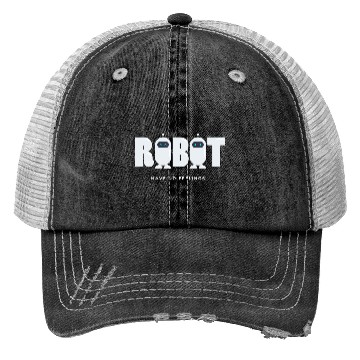 Discover Purple Modern AI Robot Trucker Hats 1