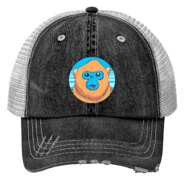 Discover Monkey Lover Cute Snub Nosed Monkey Face Trucker Hats