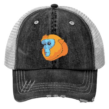 Discover Monkey Lover Golden Snub Nosed Monkey Face Trucker Hats