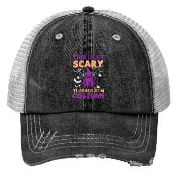 Discover Scary Teacher Halloween Trucker Hats Sublimation Designs