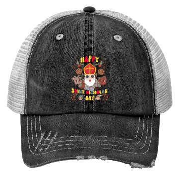 Discover Groovy Saint Nicholas Day logo Trucker Hats