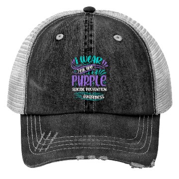 Discover Wellness Collection - I Wear Purple & Teal Trucker Hats