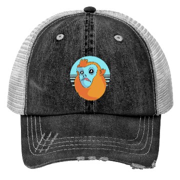 Discover Funny Monkey Face Golden Snub Nosed Monkey Trucker Hats