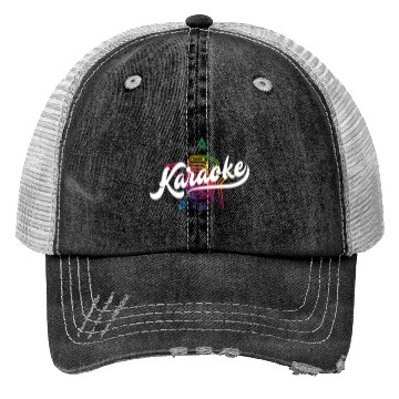 Discover Colorful Karaoke Microphone Design Trucker Hats