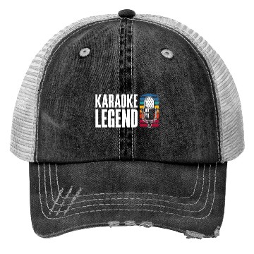 Discover Karaoke Legend Microphone Retro Trucker Hats