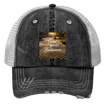 Discover Find Your Balance Tranquil Sand Lines Collection Trucker Hats