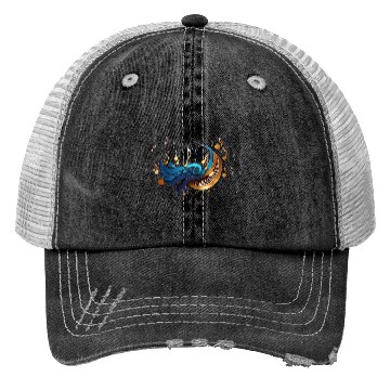 Discover Celestial Music Waves: Abstract Notes and Flow Trucker Hats