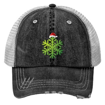 Discover Christmas Buffalo Plaid Snowflakes Santa hat Trucker Hats