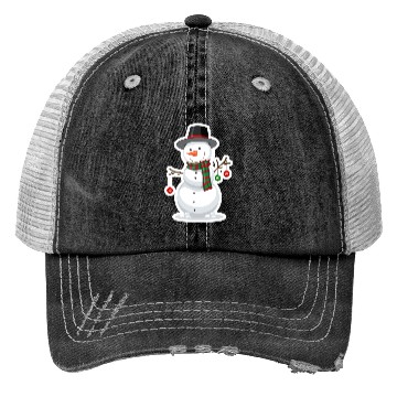 Discover the white snowmen Trucker Hats